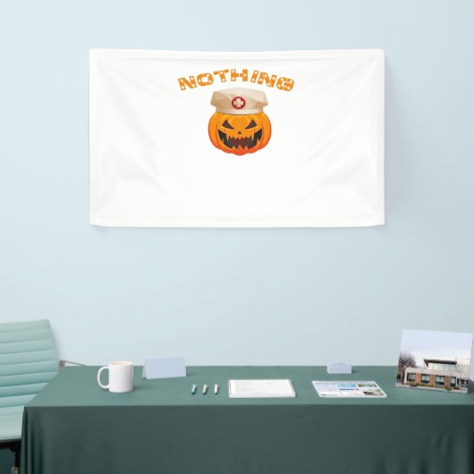 何もナース、ハロウィーンの不気味Pumpki 横断幕 (トレードショー)