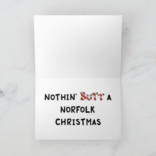 何もノーフォークのクリスマスを接合しません シーズンカード (内部)