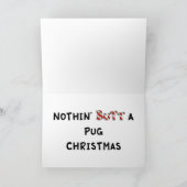 何もパグのクリスマスを接合しません シーズンカード (内部)