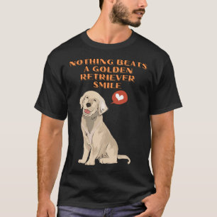 何もビートできるゴールデンリトリバースマイル Tシャツ