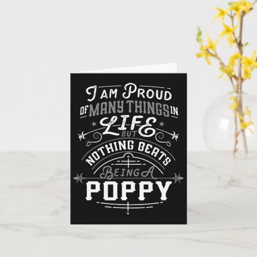 何もビートのケシおじいちゃん父の日は私 カード (黄色い花)