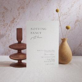 何もファンシーない愛のカジュアル結婚式招待状 招待状