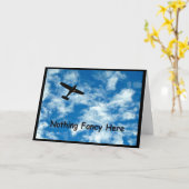 何もファンシーない飛行機卒業証! カード (黄色い花)