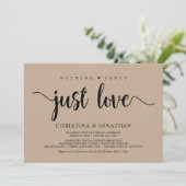 何もファンシーない、ただ愛し素朴て、クラフト、駆け落ち 招待状 (スタンド正面)