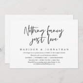 何もファンシーない、ただ愛、駆け落ちカジュアルパーティー 招待状 (正面/裏面)