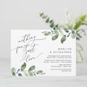 何もファンシーない、ちょうど愛のディナー結婚ユーカリ 招待状 (スタンド正面)