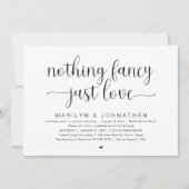 何もファンシーない、ちょうど愛、のディナ結婚ー踊り 招待状 (正面)
