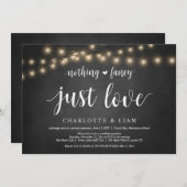 何もファンシーない、ちょうど愛、文字列の光、駆け落ち 招待状 (正面/裏面)