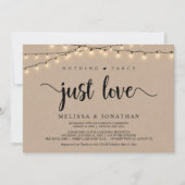 何もファンシーない、ちょうど愛、文字列ライトの駆け落ち 招待状 (正面)