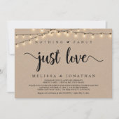 何もファンシーない、ちょうど愛、文字列ライトの駆け落ち 招待状 (正面)