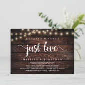 何もファンシーない、ちょうど愛、文字列ライトの駆け落ち 招待状 (スタンド正面)