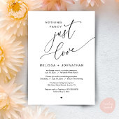 何もファンシーない、ちょうど愛、結婚式のレセプションパーティー 招待状