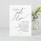 何もファンシーない、ちょうど愛、結婚披露宴ディナー 招待状 (スタンド正面)