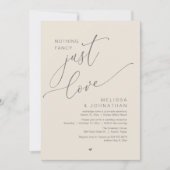 何もファンシーない、ちょうど愛、結婚披露宴 招待状 (正面)