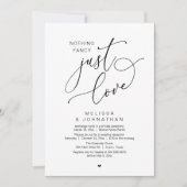 何もファンシーない、ちょうど愛、結婚披露宴 招待状 (正面)