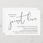 何もファンシーない、愛だけ、結婚展開パーティー  招待状 (正面/裏面)