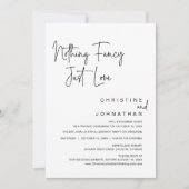 何もファンシーない、愛だ、結婚の駆け落ちパーティー 招待状 (正面)