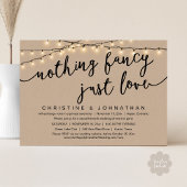 何もファンシーない、愛だ、結婚の駆け落ちパーティー 招待状