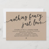 何もファンシーない、愛だ、結婚の駆け落ちパーティー 招待状 (正面)