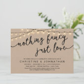 何もファンシーない、愛よ、結婚の駆け落ちディナー 招待状 (スタンド正面)