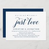 何もファンシーない、愛よ、結婚の駆け落ち 招待状 (正面/裏面)