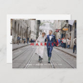 何もファンシーなちょうど愛|結婚の発表 インビテーションポストカード (正面/裏面)