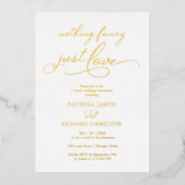何もファンシーシックな台本を愛して結婚いない 箔招待状 (正面)