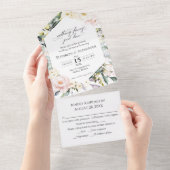何もファンシーフローラ写真ボホ結婚の オールインワン招待状 (貼ってはがせる)