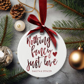 何もファンシー愛しない |ダーククリムゾンレッド結婚ズ セラミックオーナメント