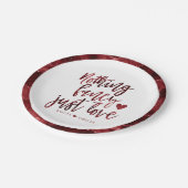 何もファンシー愛しない |ダーククリムゾンレッド結婚ズ ペーパープレート (アングル)