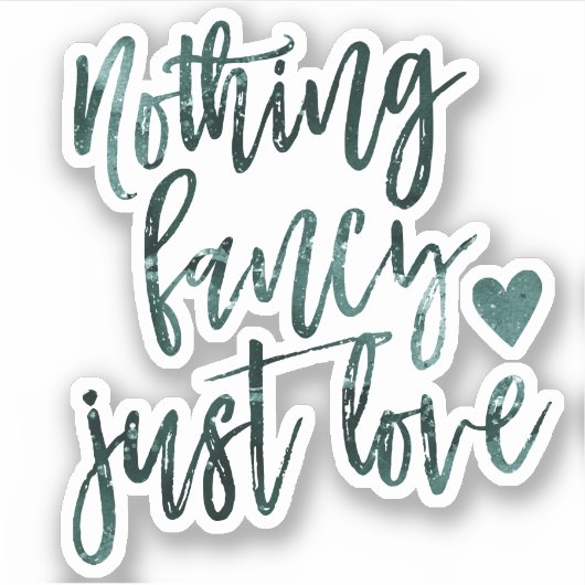 何もファンシー愛しない |ティール(緑がかった色)グリーンスクラップブック シール (正面)