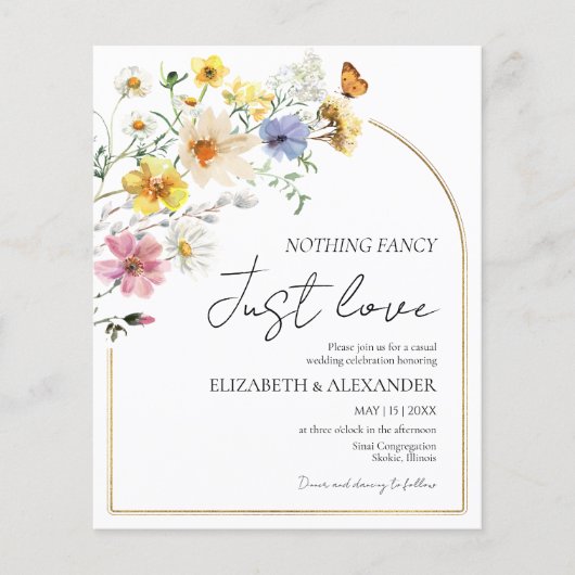 何もファンシー愛しない |ボホ結婚式招待状 (正面)