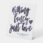 何もファンシー愛しない |ムーディミッドナイトインジゴ 台座サイン (正面)