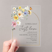 何もファンシー愛しない |ワイルドフラワーの写真結婚の写真 アクリル招待状 (インサイチュ (ポータブル))