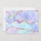 何もファンシー愛しない |海軍とパステル大理石 招待状 (裏面)