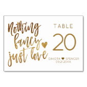 何もファンシー愛しない |金ゴールドハートミクロ結婚ス テーブルナンバー (裏面)