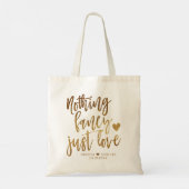 何もファンシー愛しない |金ゴールドハートミクロ結婚ス トートバッグ (裏面)