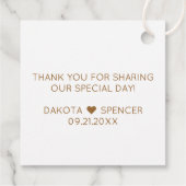 何もファンシー愛しない |金ゴールドハートミクロ結婚ス フェイバータグ (裏面)