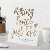 何もファンシー愛しない |金ゴールドハートミクロ結婚ス 台座サイン (インサイチュ)