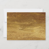 何もファンシー愛しない |金ゴールドハートミクロ結婚ス 招待状 (裏面)