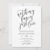 何もファンシー愛のカジュアル結婚式招待状 招待状 (正面)