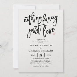 何もファンシー愛のカジュアル結婚式招待状 招待状