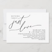 何もファンシー愛のディナ結婚ーパーティー 招待状 (正面)