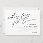 何もファンシー愛のディナ結婚ーパーティー 招待状 (正面)