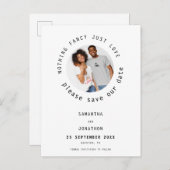 何もファンシー愛の写真カジュアル日付を保存 案内ポストカード (正面/裏面)