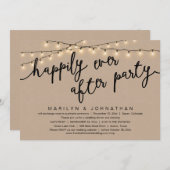 何もファンシー無し、愛し素朴て結婚の夕食 招待状 (正面/裏面)