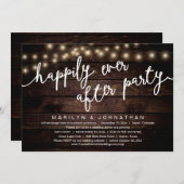 何もファンシー無し、愛し素朴て結婚の夕食 招待状 (正面/裏面)