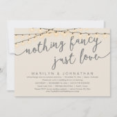 何もファンシー無し、愛し素朴て結婚の夕食 招待状 (正面)