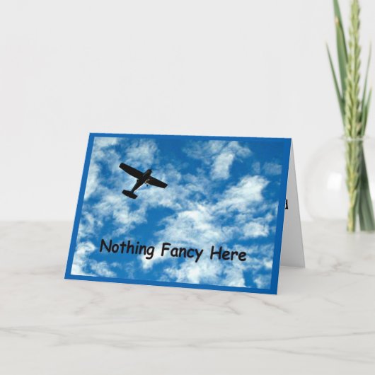 何もファンシー飛行機がGet Well Card カード (正面)