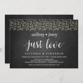 何もファンシー、愛のみ、文字列の光、駆け落ち 招待状 (正面/裏面)